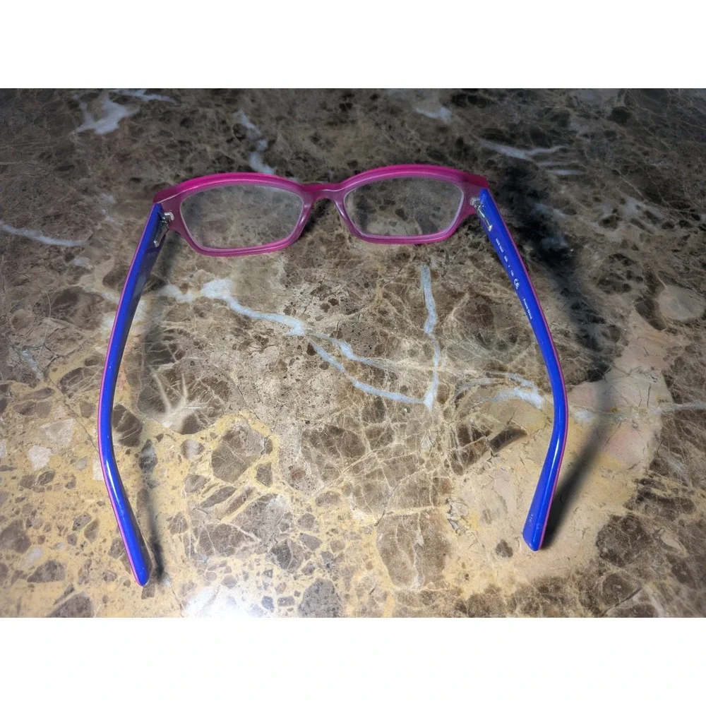 Kid Youth Nike Eyeglasses Girls 5527 Full Frame Square Plastic Black Pink Purple